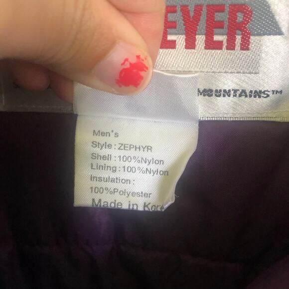 VTG 90s Obermeyer Zephyr Colorblock Ski Jacket Purple Teal Men’s L Outdoor Retro - Picture 8 of 12